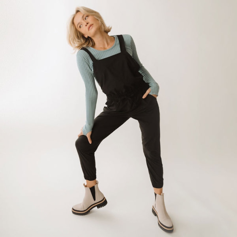 Albion Black Classic Overall Jumpsuit